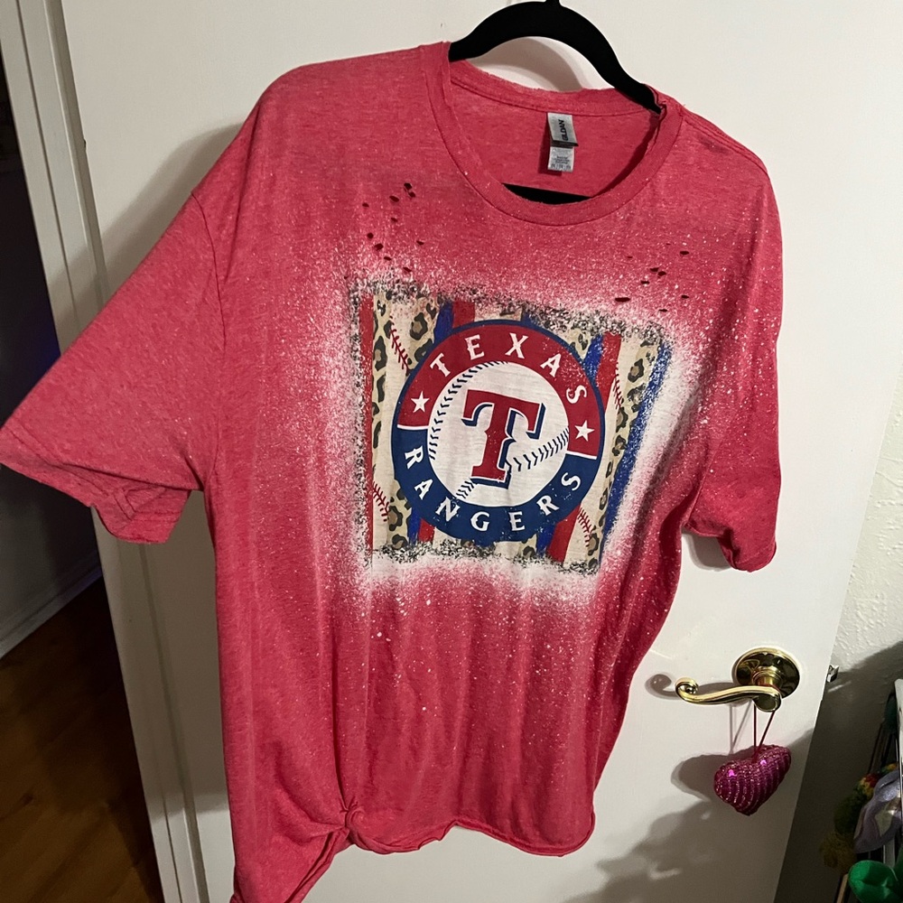 ❤️ 2X Red Texas Rangers Baseball Graphic T-Shirt